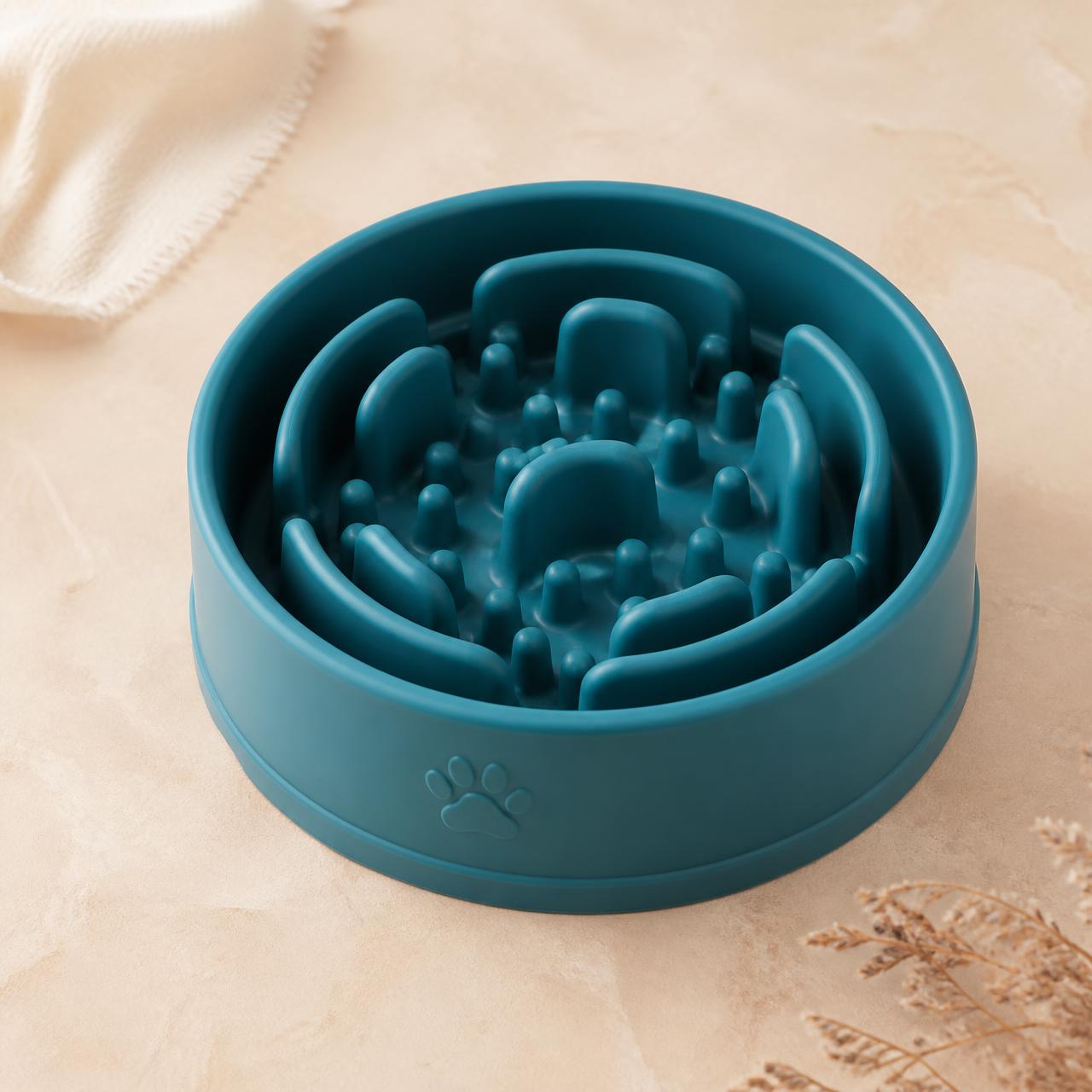 Gamelle anti-glouton VivaSmart en silicone bleu